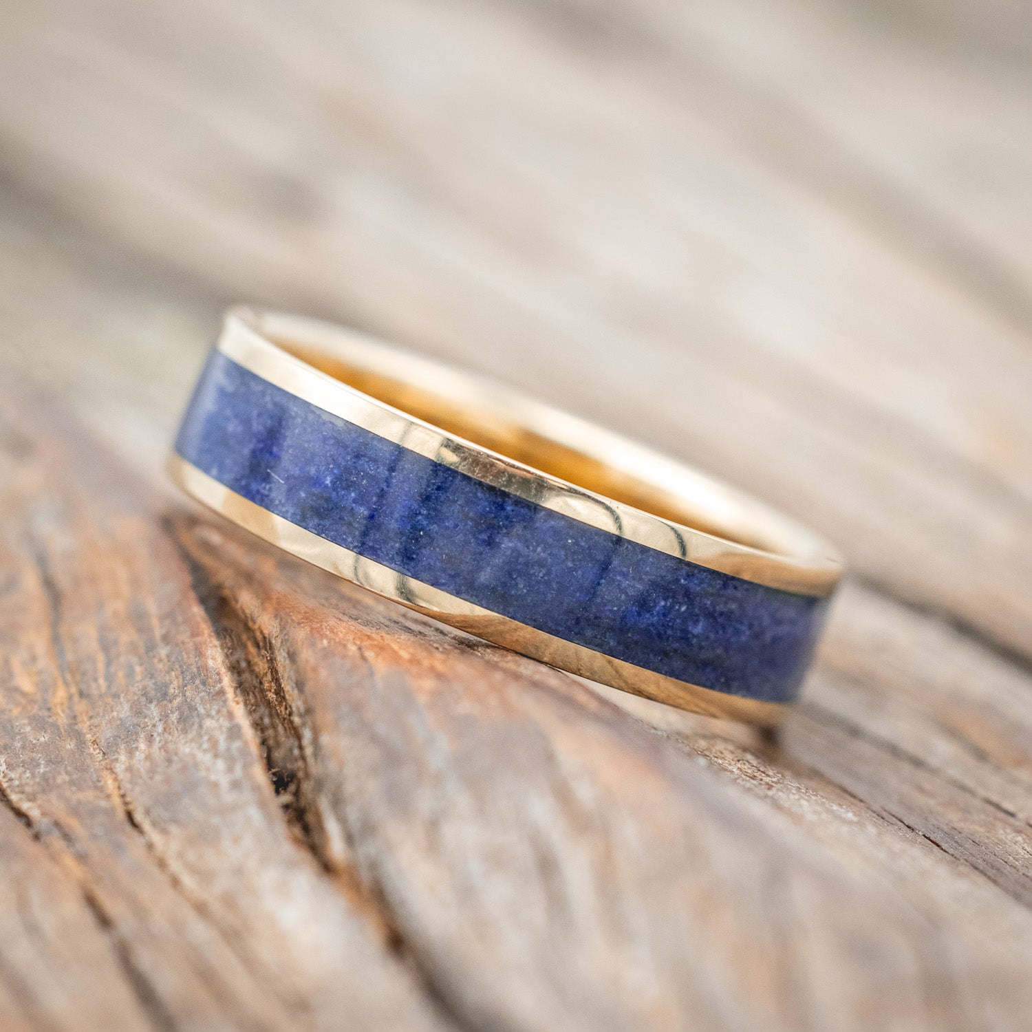 "RAINIER" - LAPIS LAZULI WEDDING BAND-Staghead Designs