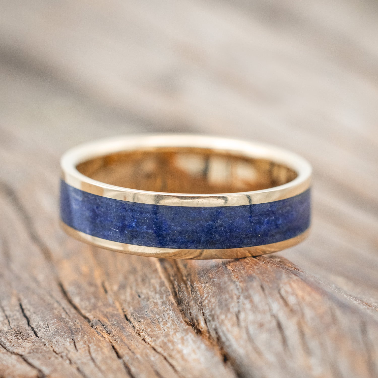 "RAINIER" - LAPIS LAZULI WEDDING BAND-Staghead Designs