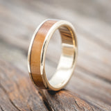 "RAINIER" - OLIVE WOOD WEDDING RING-Staghead Designs