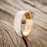 "RAINIER" - SINGLE CHANNEL INLAY WEDDING BAND-Staghead Designs