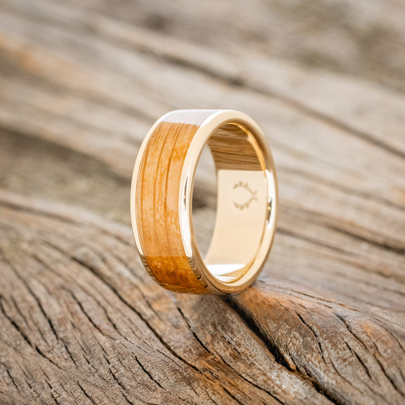 "RAINIER" - SINGLE CHANNEL INLAY WEDDING BAND-Staghead Designs