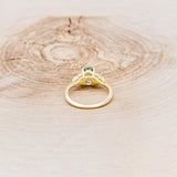 "RHEA" - OVAL LAB-GROWN GREEN SAPPHIRE ENGAGEMENT RING WITH DIAMOND ACCENTS-5