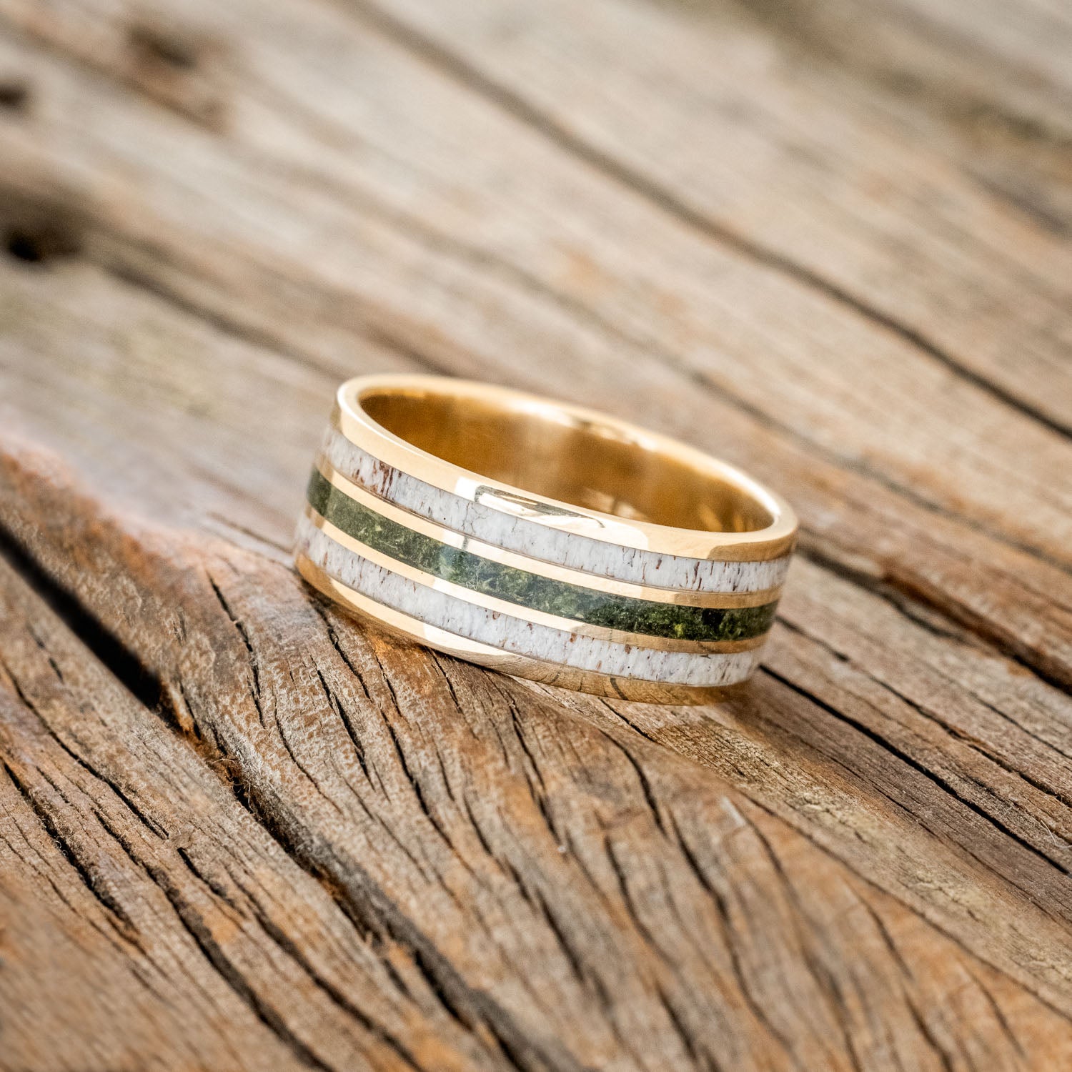 "RIO" - MOSS & ANTLER WEDDING BAND-8