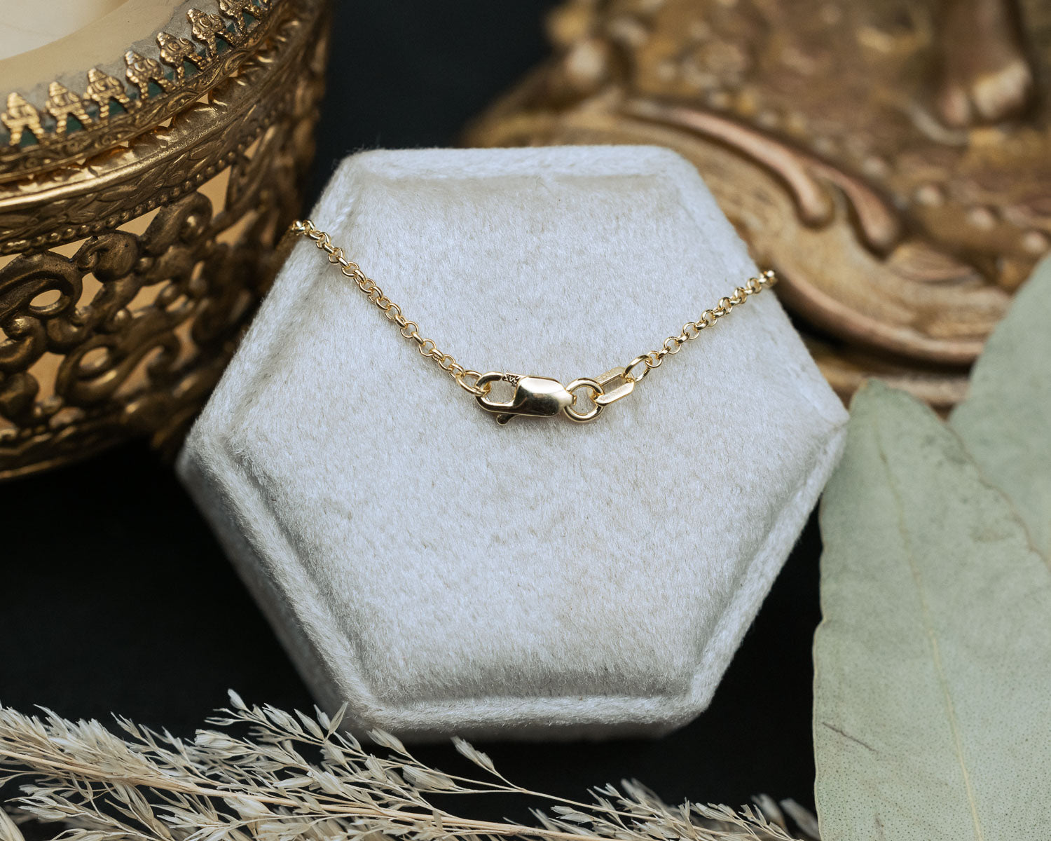 14K GOLD ROLO CHAIN-Staghead Designs