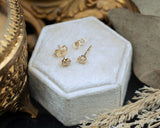 PETITE ROSE EARRINGS ACCENTED WITH NATURAL DIAMONDS