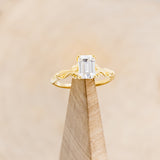 "ROSEMARY" - SOLITAIRE ENGAGEMENT RING WITH FLORAL-STYLE BAND - MOUNTING ONLY - SELECT YOUR OWN STONE