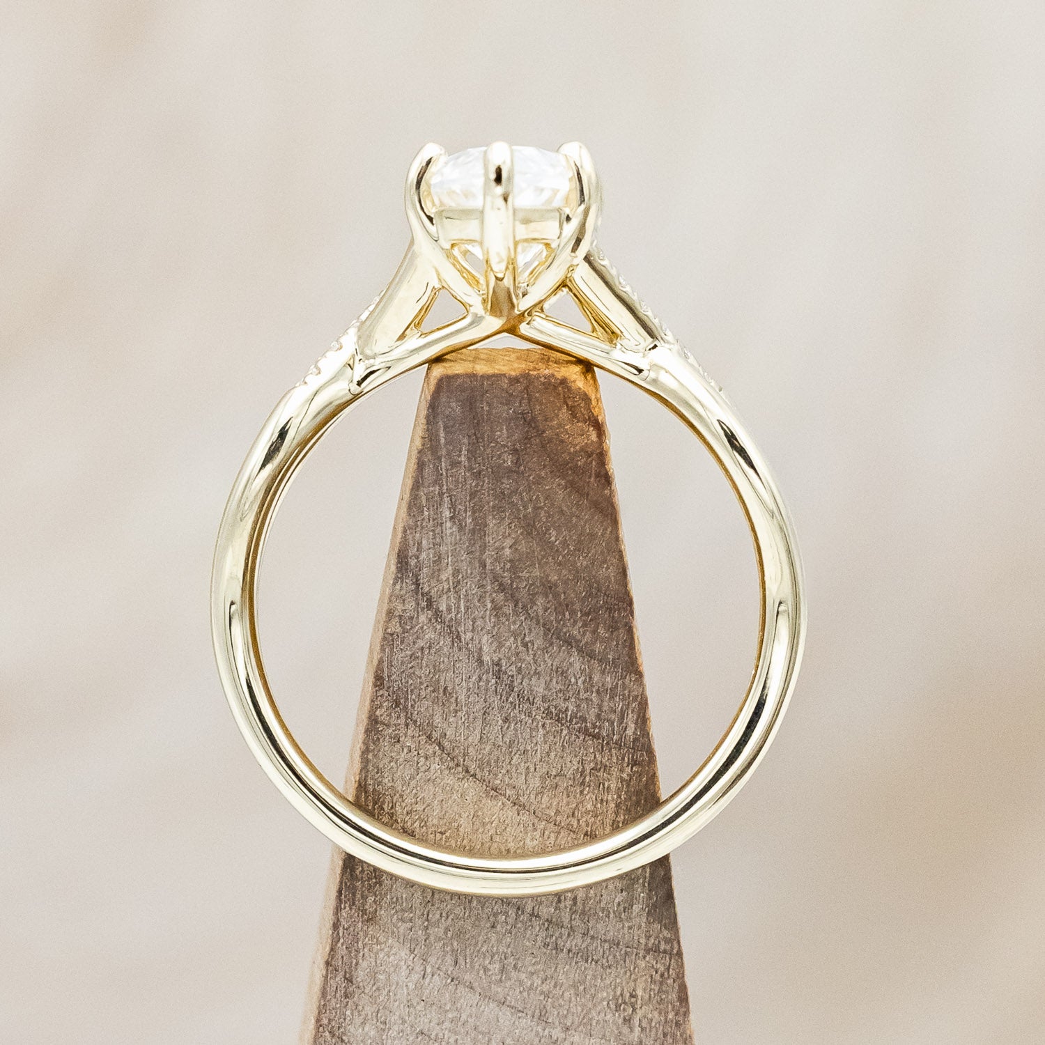 "ROSLYN" - MARQUISE CUT MOISSANITE ENGAGEMENT RING WITH DIAMOND ACCENTS-Staghead Designs