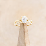 "ROSLYN" - OVAL MOISSANITE ENGAGEMENT RING WITH DIAMOND ACCENTS