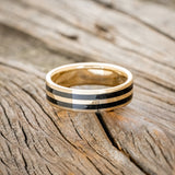 "RYDER" - JET STONE WEDDING RING-3