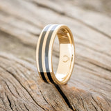 "RYDER" - JET STONE WEDDING RING-1