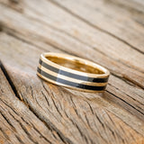 "RYDER" - JET STONE WEDDING RING-2