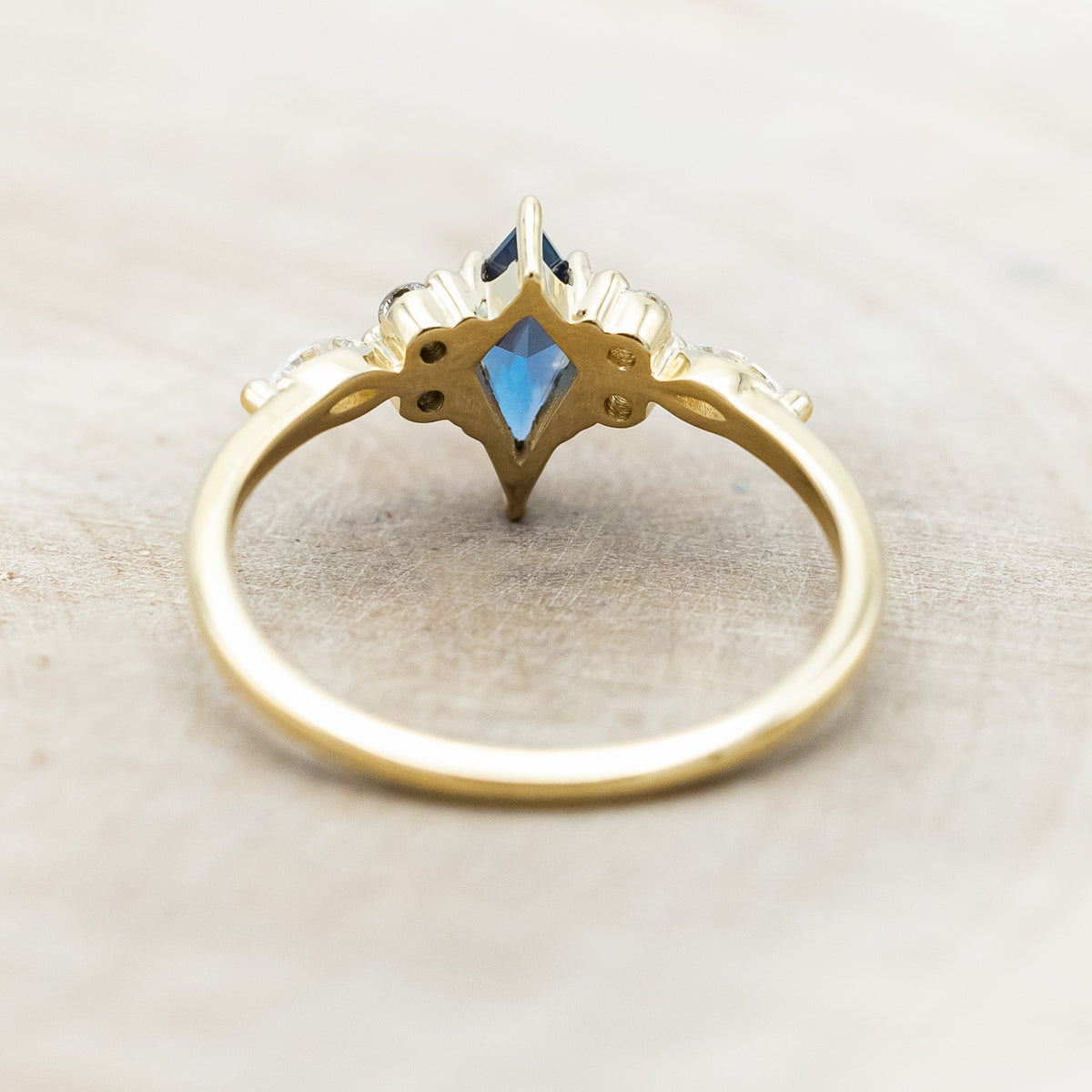"SAGE" - KITE CUT LAB-GROWN ALEXANDRITE ENGAGEMENT RING WITH DIAMOND ACCENTS-Staghead Designs