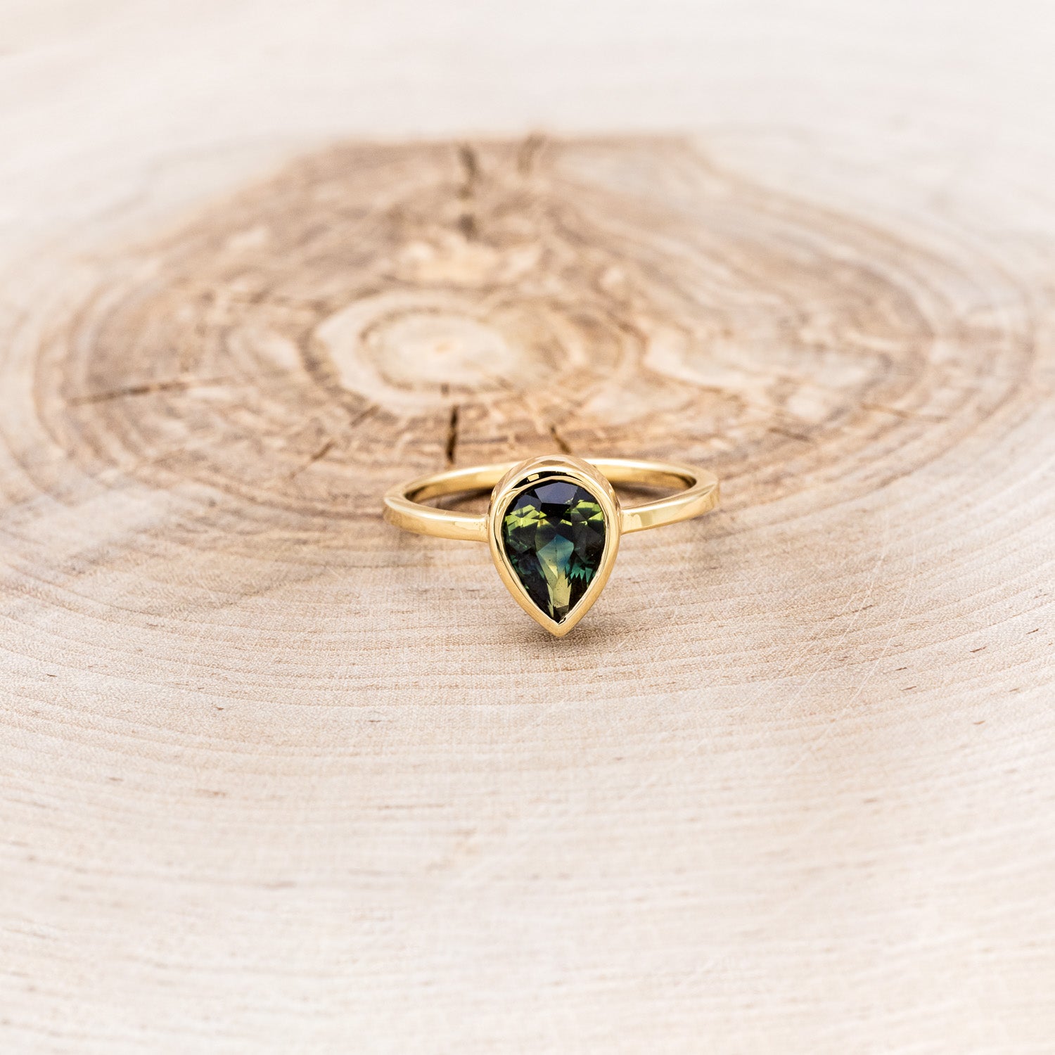 "ZURI" - BEZEL SET SOLITAIRE ENGAGEMENT RING - MOUNTING ONLY - SELECT YOUR OWN STONE-4