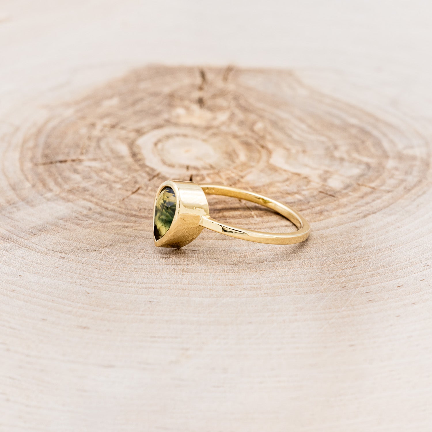 "ZURI" - BEZEL SET SOLITAIRE ENGAGEMENT RING - MOUNTING ONLY - SELECT YOUR OWN STONE-3