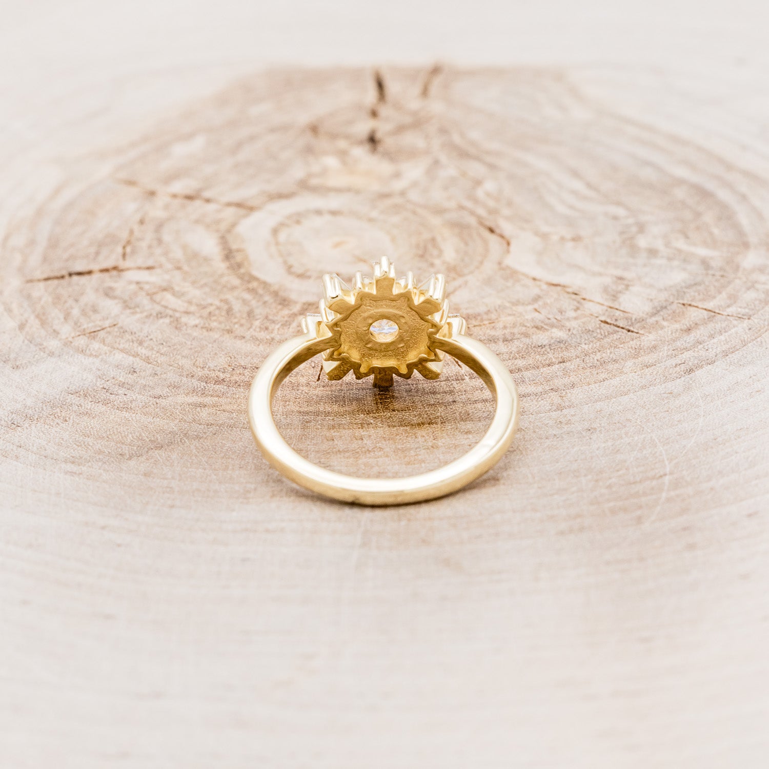 "SEREN" - ROUND CUT MOISSANITE ENGAGEMENT RING WITH DIAMOND HALO-5