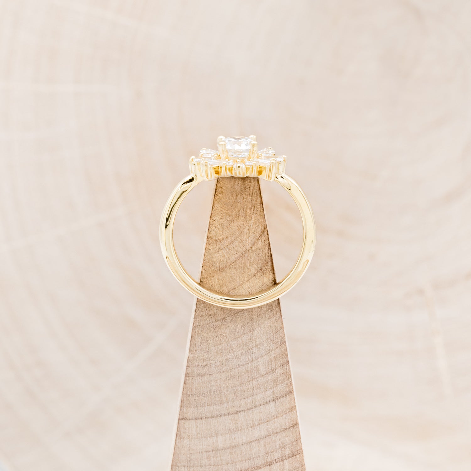 "SEREN" - ROUND CUT MOISSANITE ENGAGEMENT RING WITH DIAMOND HALO-6