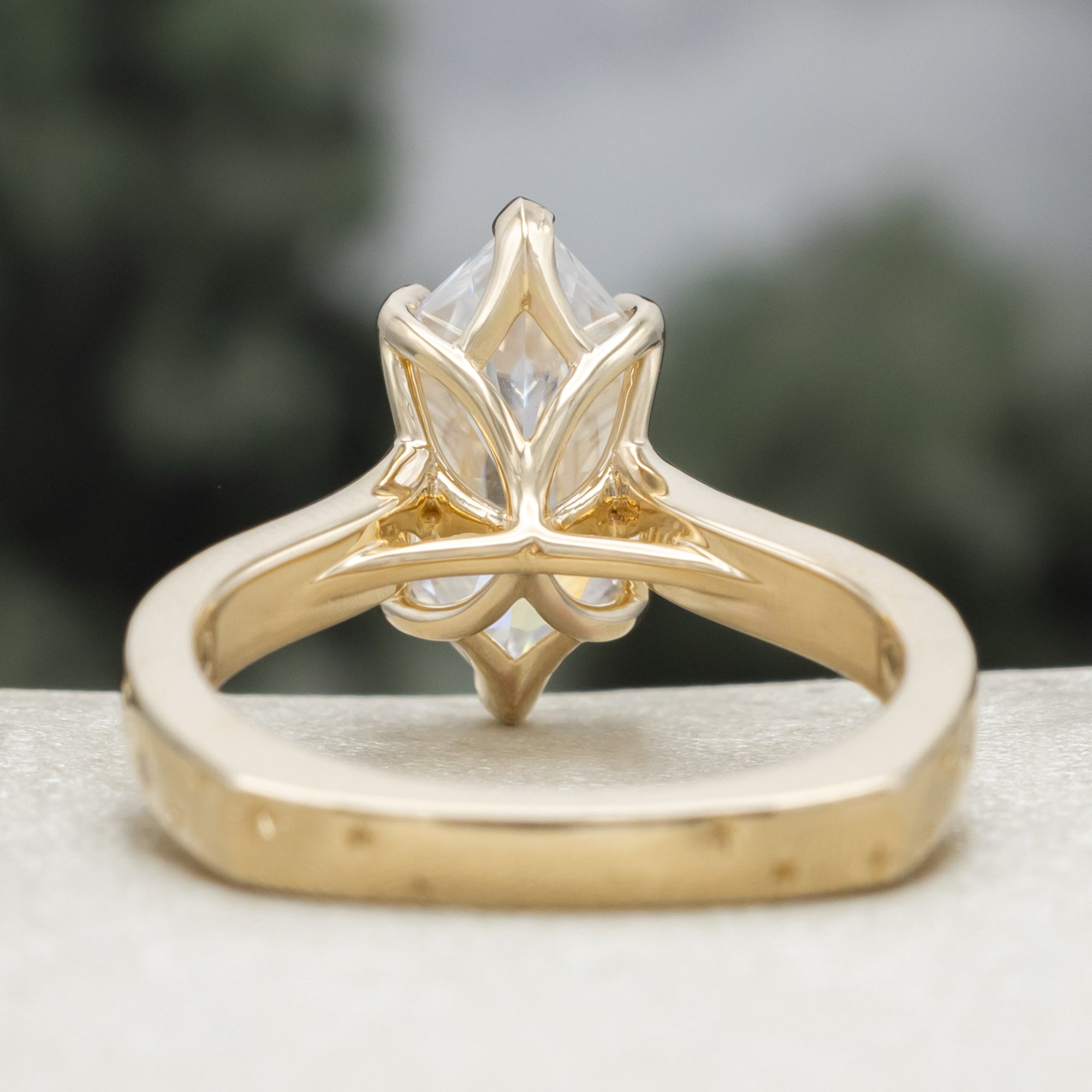 "Sirius" - Dutch Marquise Cut Moissanite Engagement Ring With A European Shank-Staghead Designs