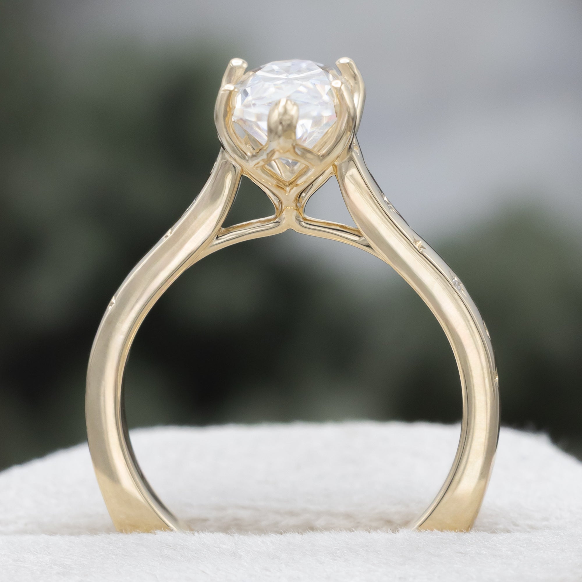 "Sirius" - Dutch Marquise Cut Moissanite Engagement Ring With A European Shank-Staghead Designs