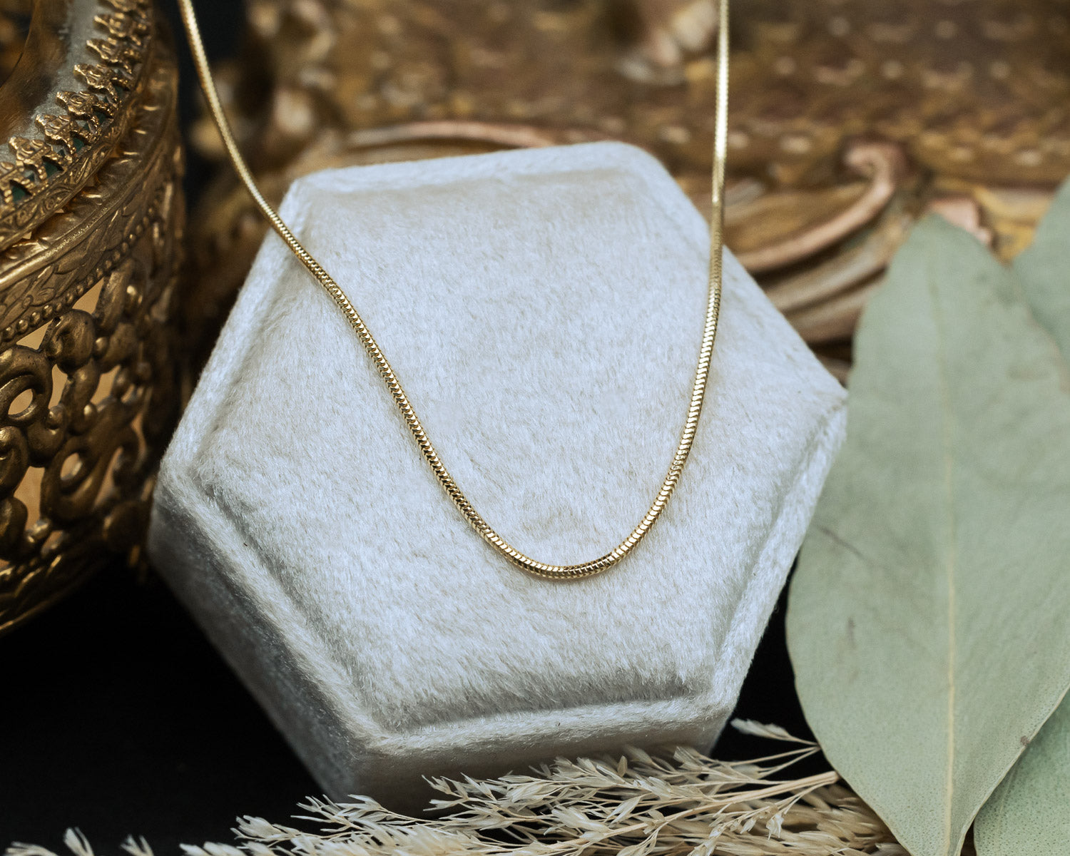 14K GOLD SNAKE CHAIN-Staghead Designs