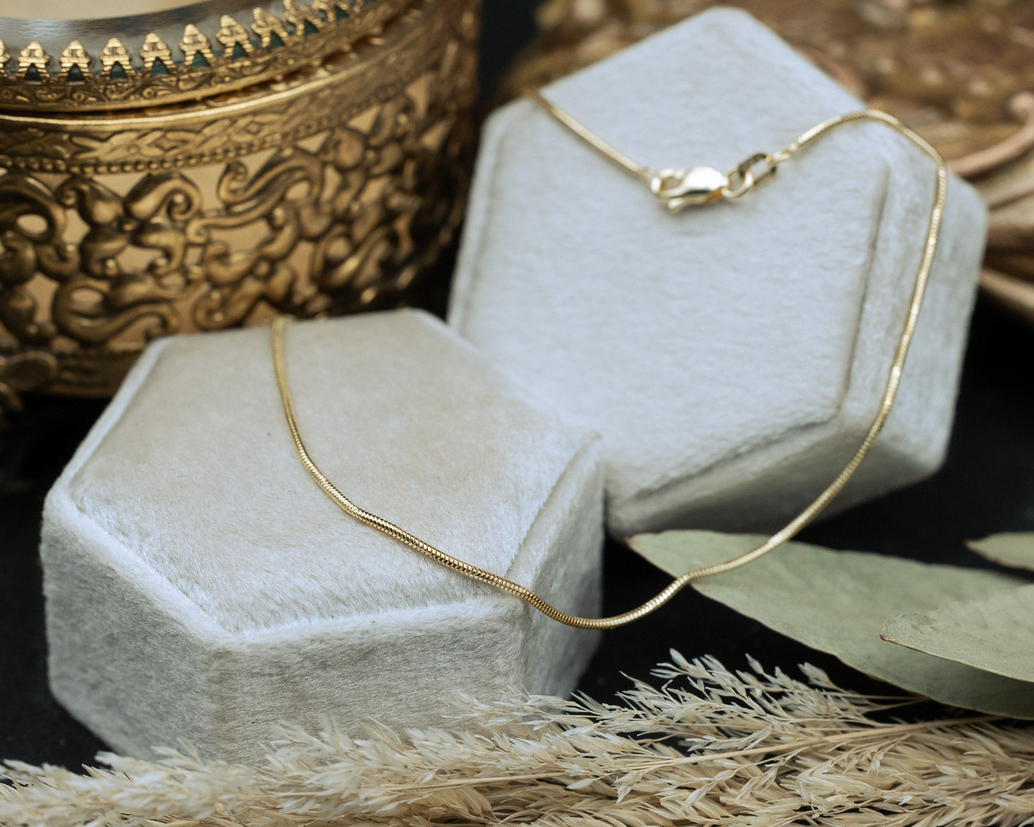 14K GOLD SNAKE CHAIN-Staghead Designs