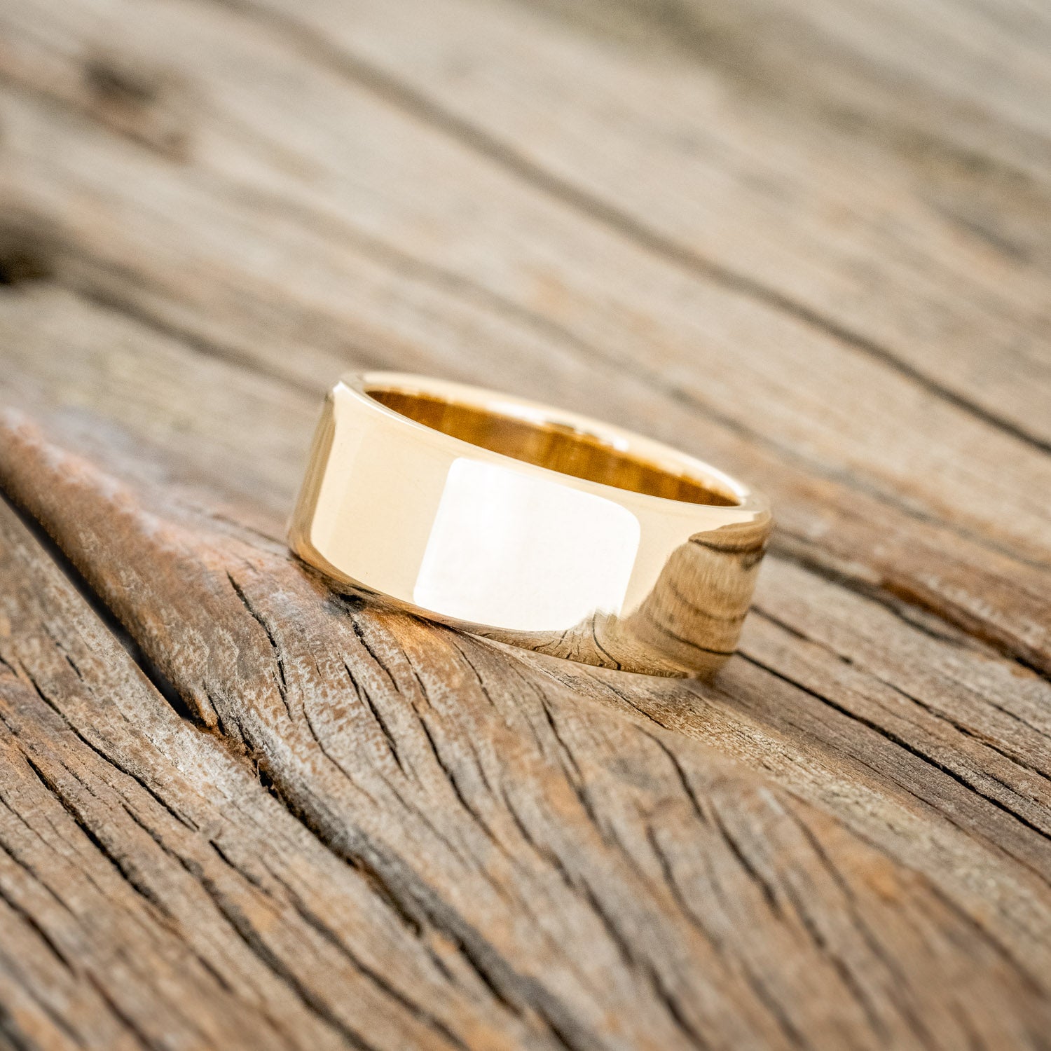 SOLID METAL HAND-TURNED WEDDING BAND-13