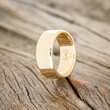 SOLID METAL WEDDING BAND WITH A CUSTOM FINISH-Staghead Designs