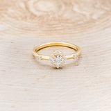 "STARLA" - ROUND CUT MOISSANITE ENGAGEMENT RING WITH STARBURST DIAMOND HALO-4