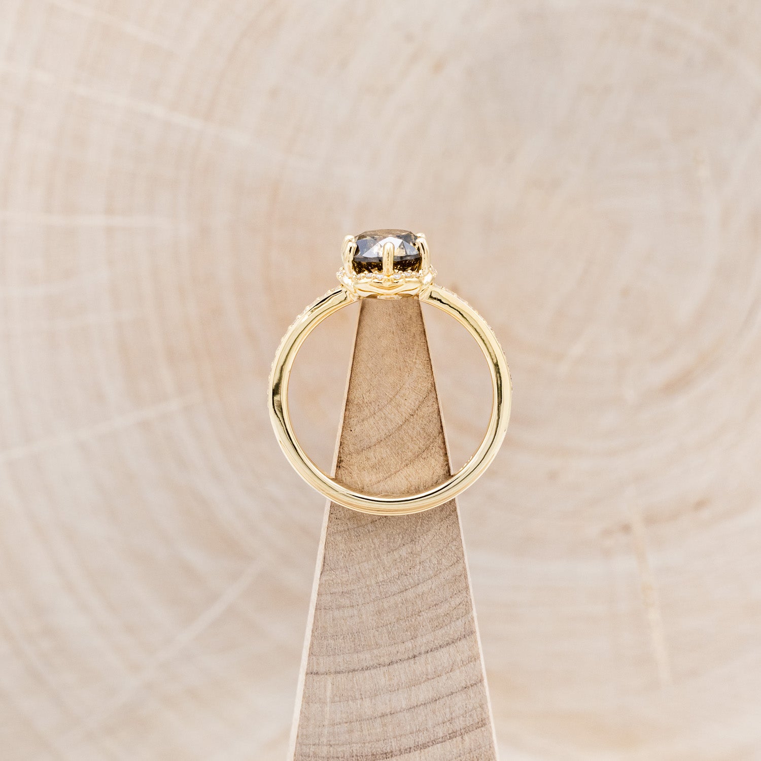 "ROSALIE" - ENGAGEMENT RING WITH DIAMOND HALO & ACCENTS - MOUNTING ONLY - SELECT YOUR OWN STONE-7