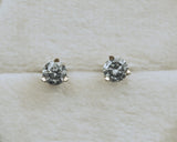 1/5ct ROUND SALT & PEPPER DIAMOND STUD PRESS FIT EARRINGS-Staghead Designs