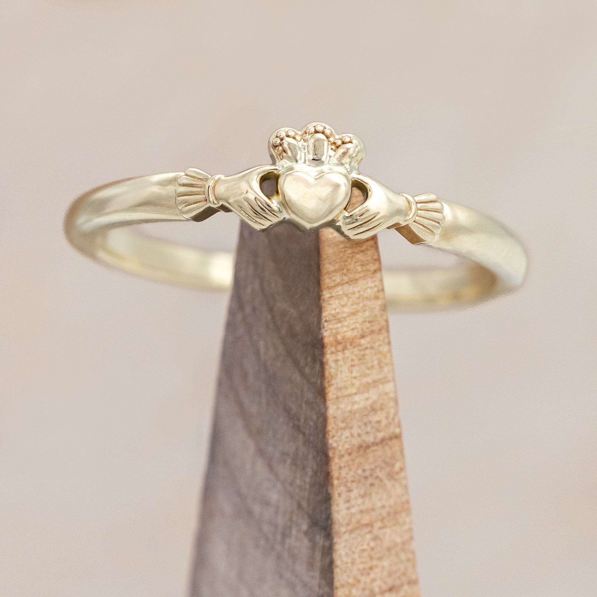 SOLID METAL CLADDAGH RING-Staghead Designs