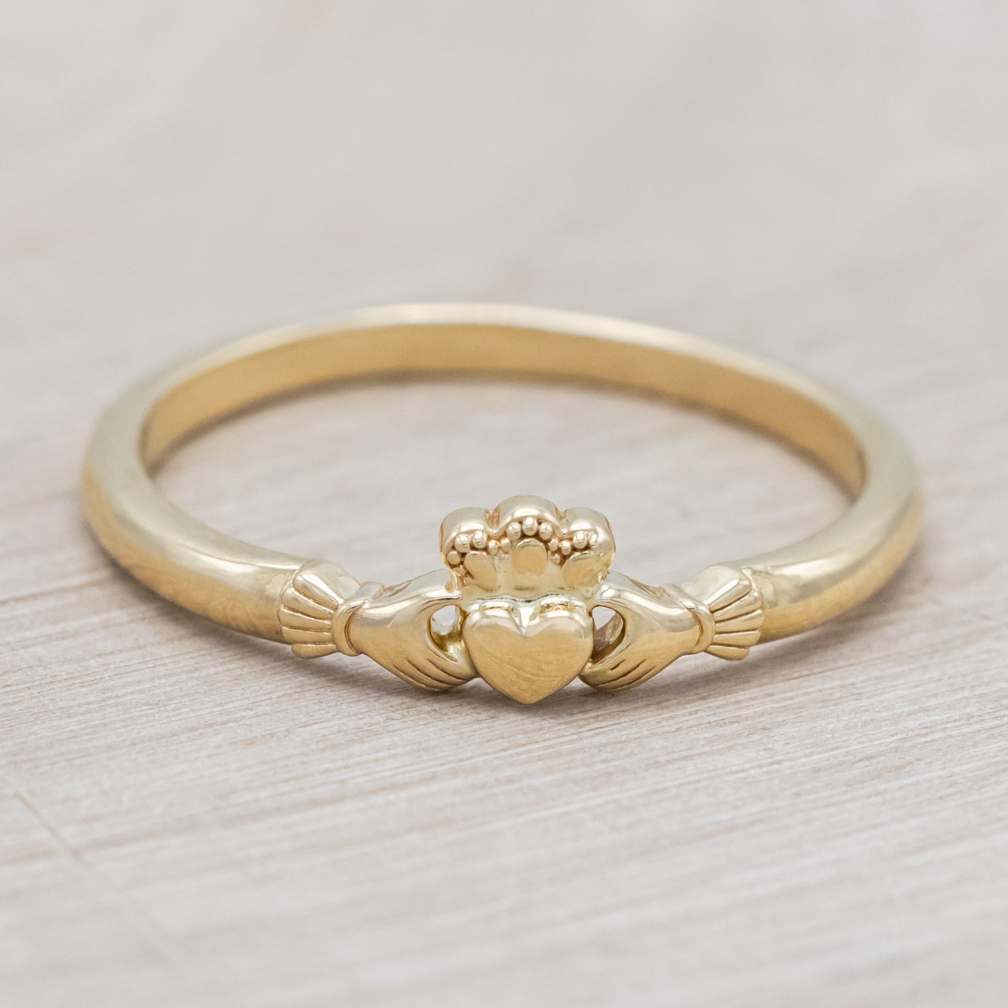 SOLID METAL CLADDAGH RING-Staghead Designs