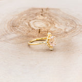 "TREVA" - OVAL MORGANITE ENGAGEMENT RING WITH DIAMOND ACCENTS & "MELODY" TRACER-26