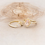 "TREVA" - OVAL MORGANITE ENGAGEMENT RING WITH DIAMOND ACCENTS & "MELODY" TRACER-23