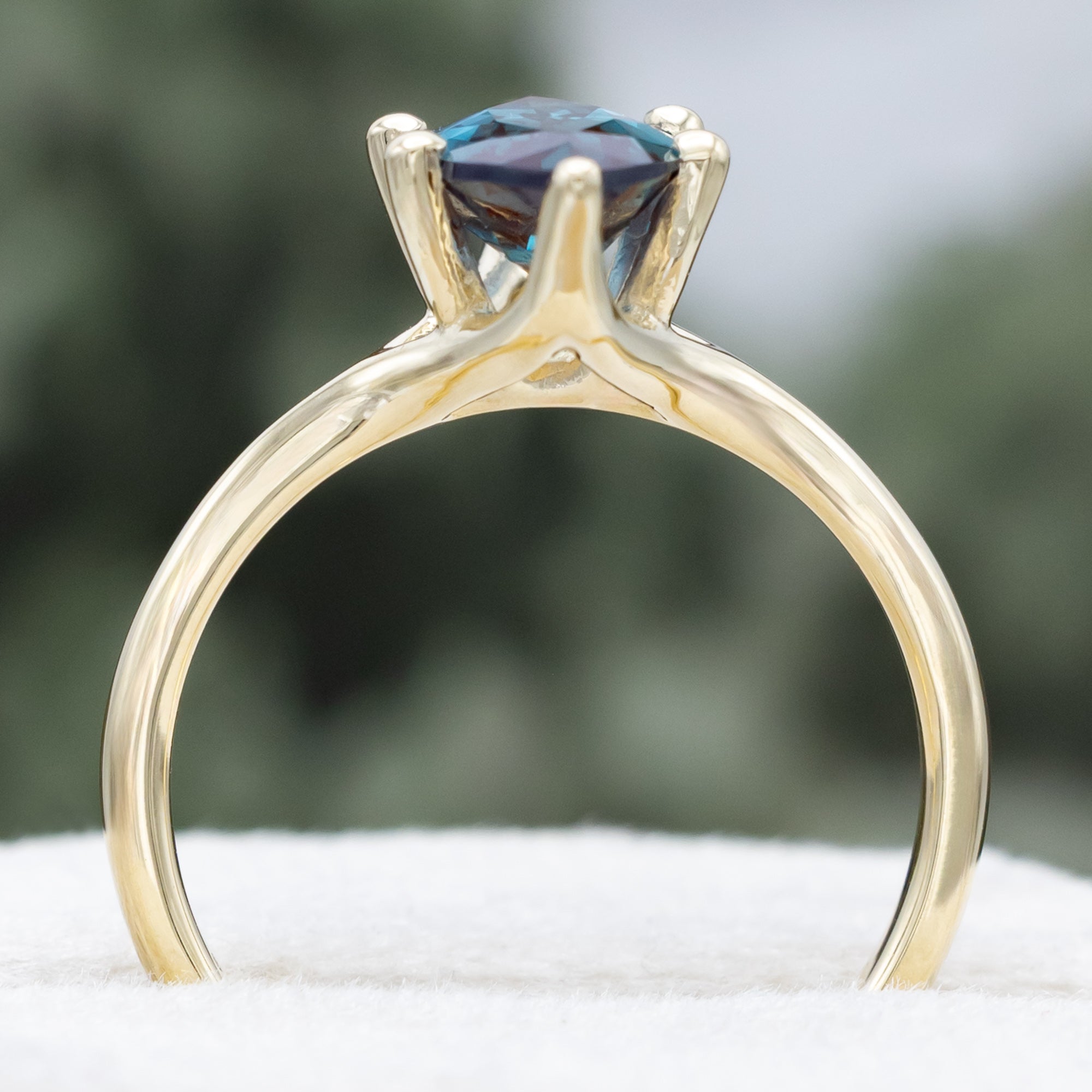 "TULIP" - MARQUISE CUT CENTER STONE SOLITAIRE ENGAGEMENT RING-Staghead Designs