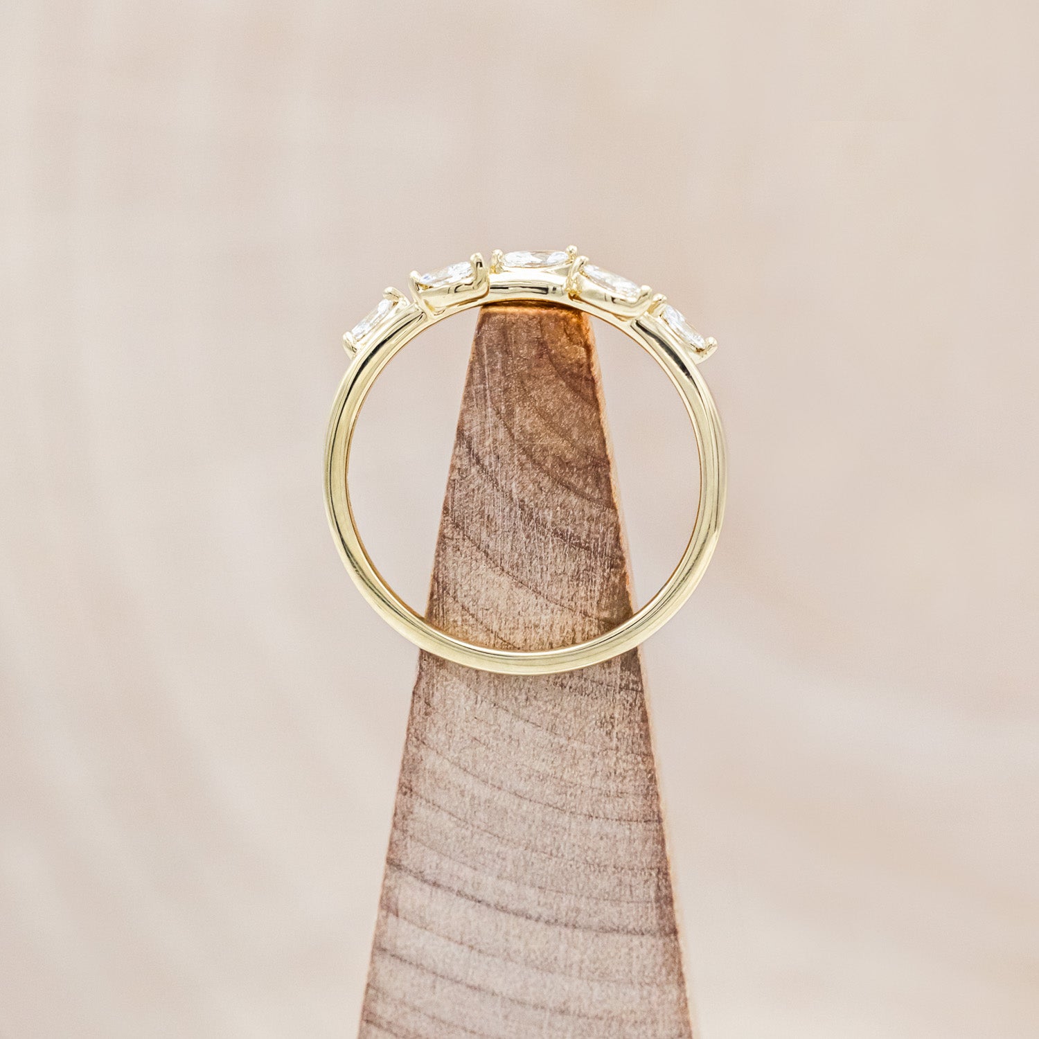 "TULIP" - MARQUISE MOISSANITE ENGAGEMENT RING WITH "IDHAL" DIAMOND STACKING BAND-Staghead Designs