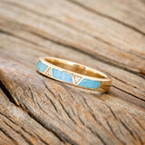 TURQUOISE STACKER WITH DIAMOND ACCENTS