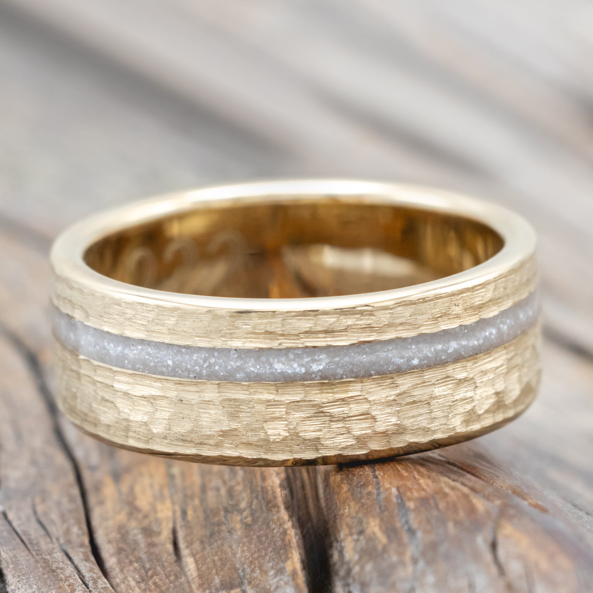 "Vertigo" - Diamond Dust Wedding Ring With Custom Finish-Staghead Designs