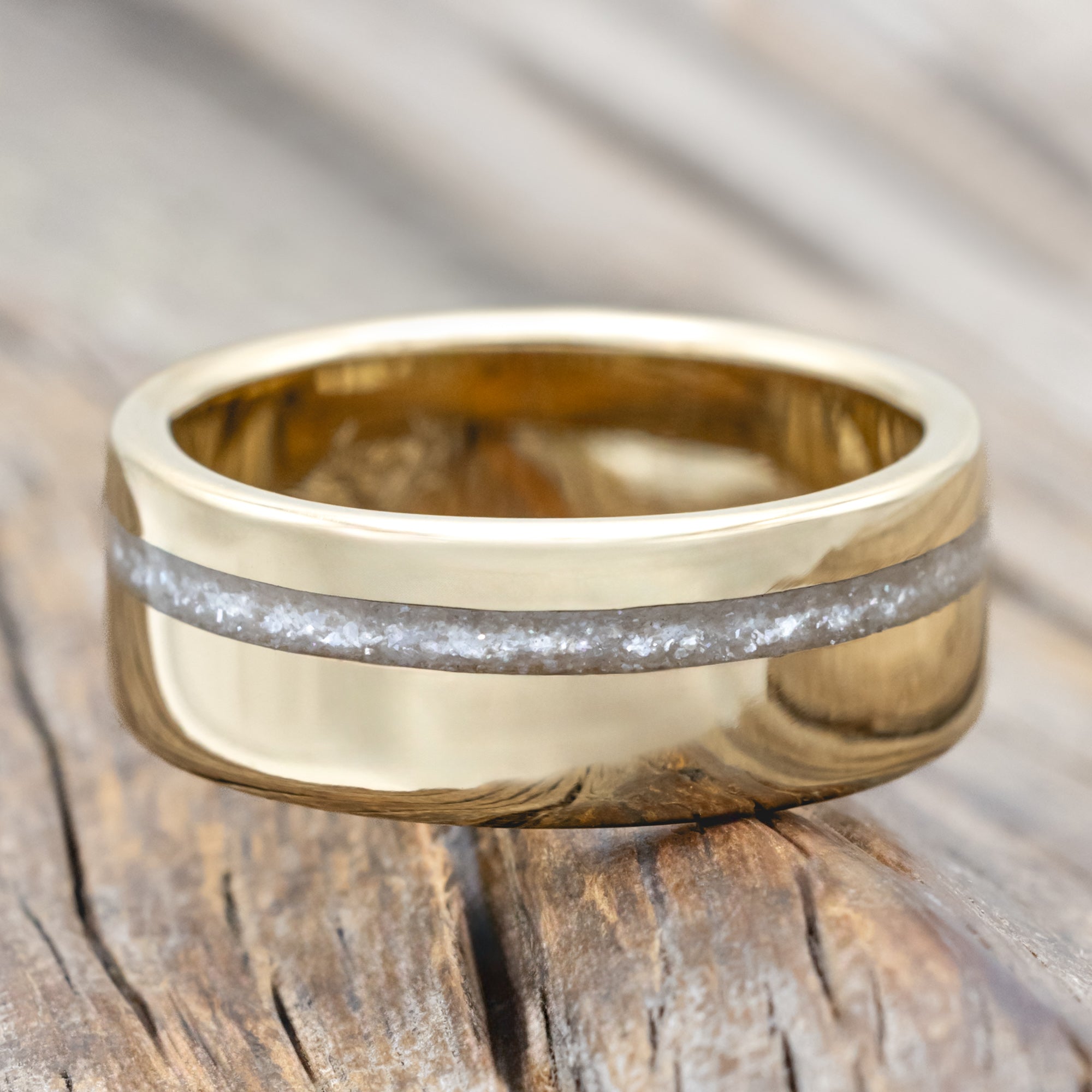 "Vertigo" - Diamond Dust Wedding Ring With Custom Finish-Staghead Designs