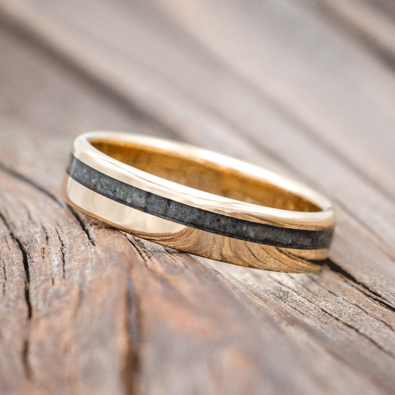 "VERTIGO" - MOSS AGATE WEDDING BAND-Staghead Designs