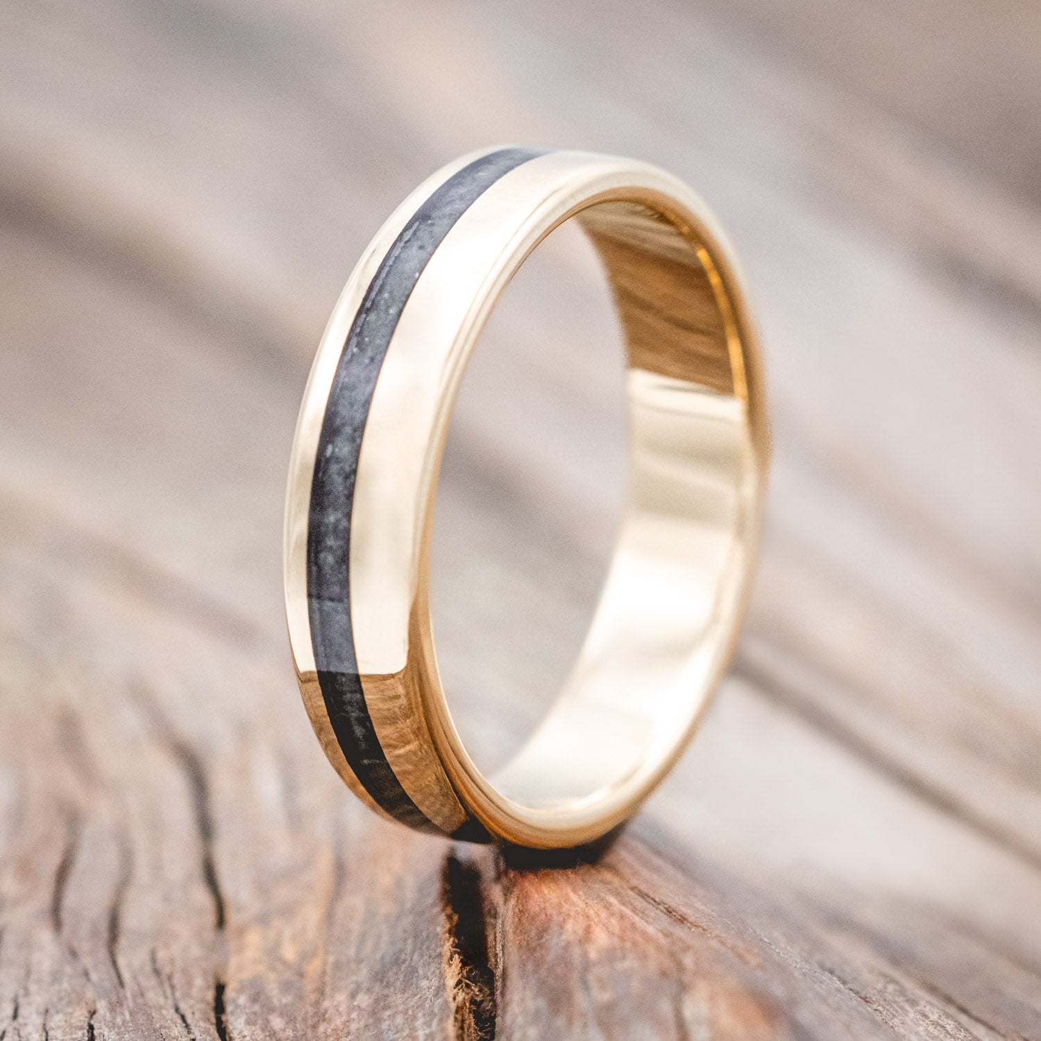 "VERTIGO" - MOSS AGATE WEDDING BAND-Staghead Designs