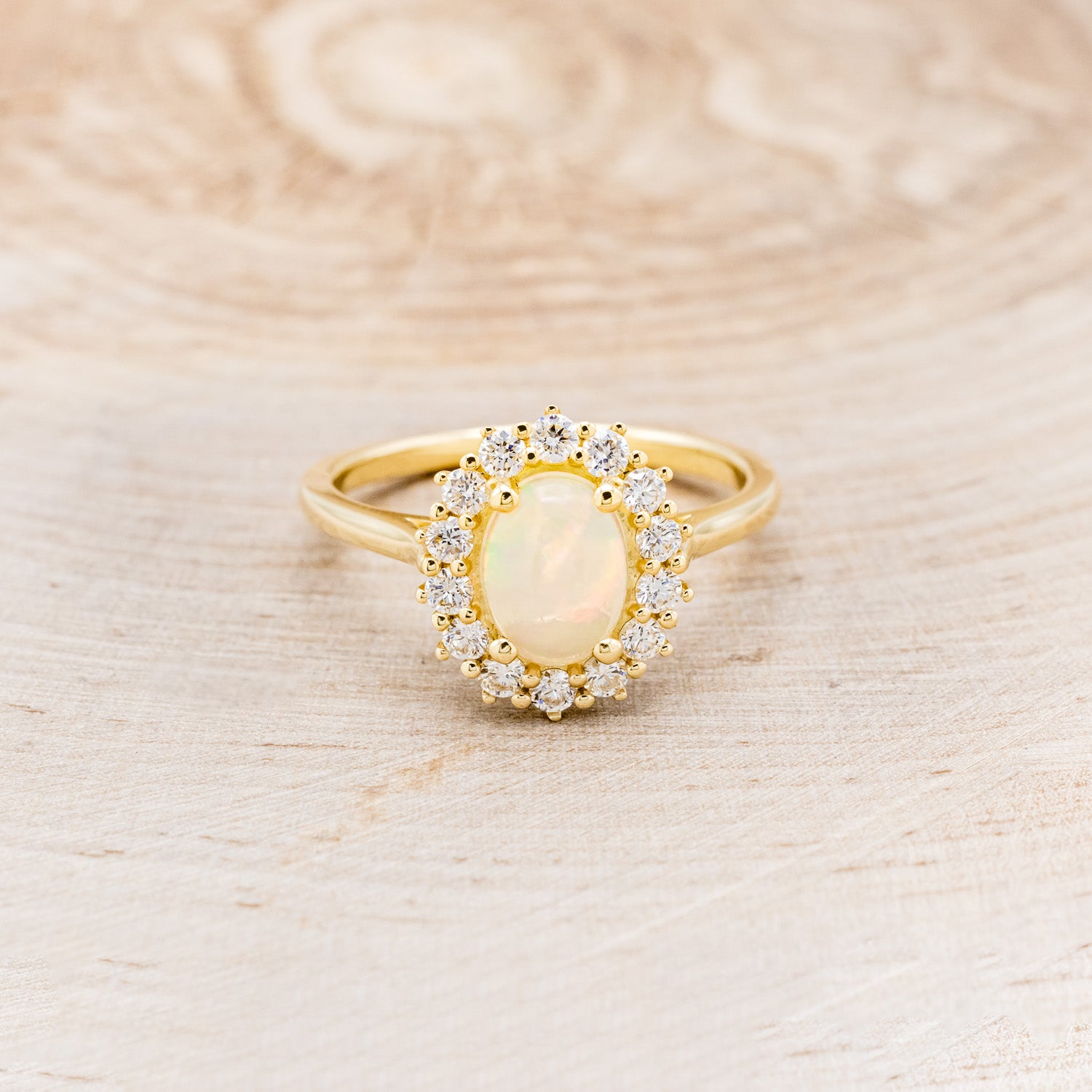 OVAL WELO OPAL ENGAGEMENT RING WITH DIAMOND HALO-4