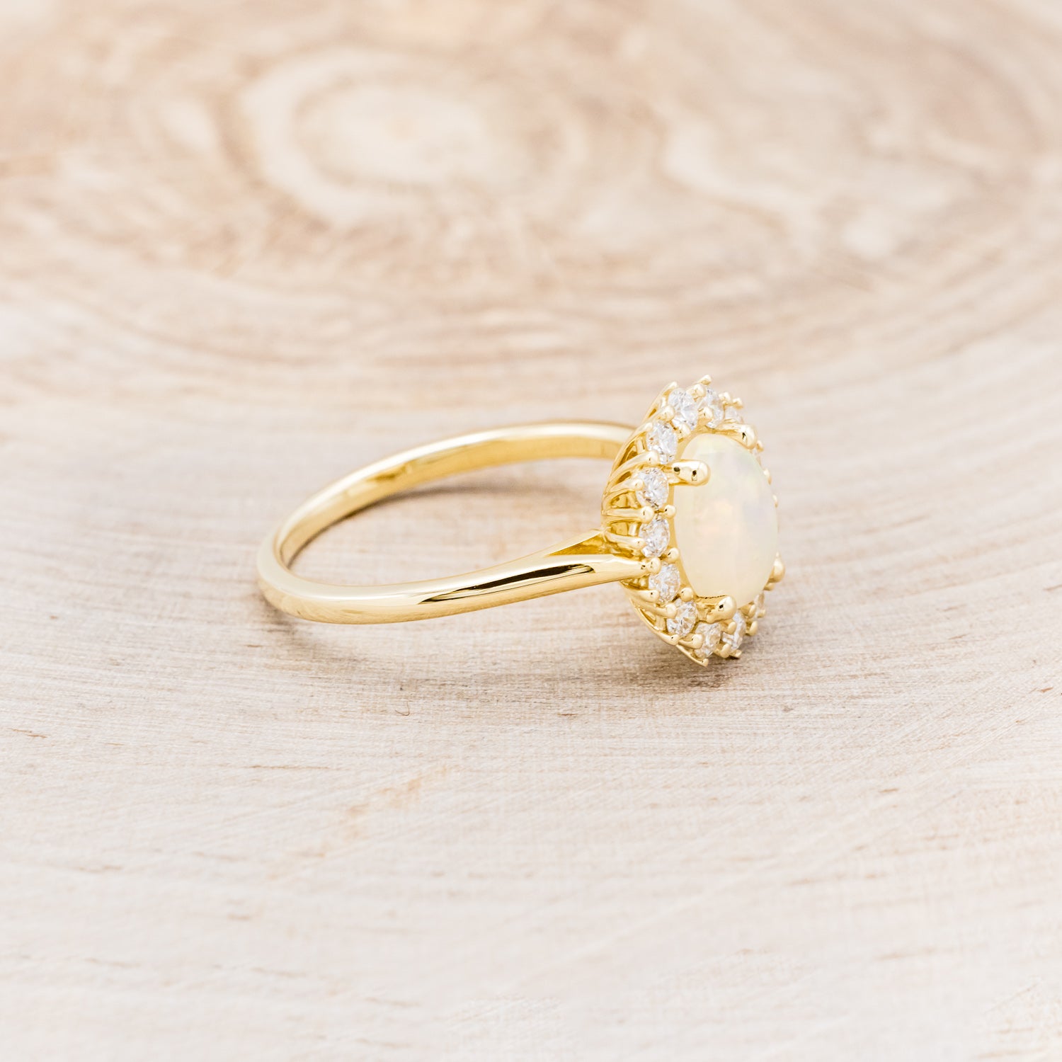 OVAL WELO OPAL ENGAGEMENT RING WITH DIAMOND HALO-2