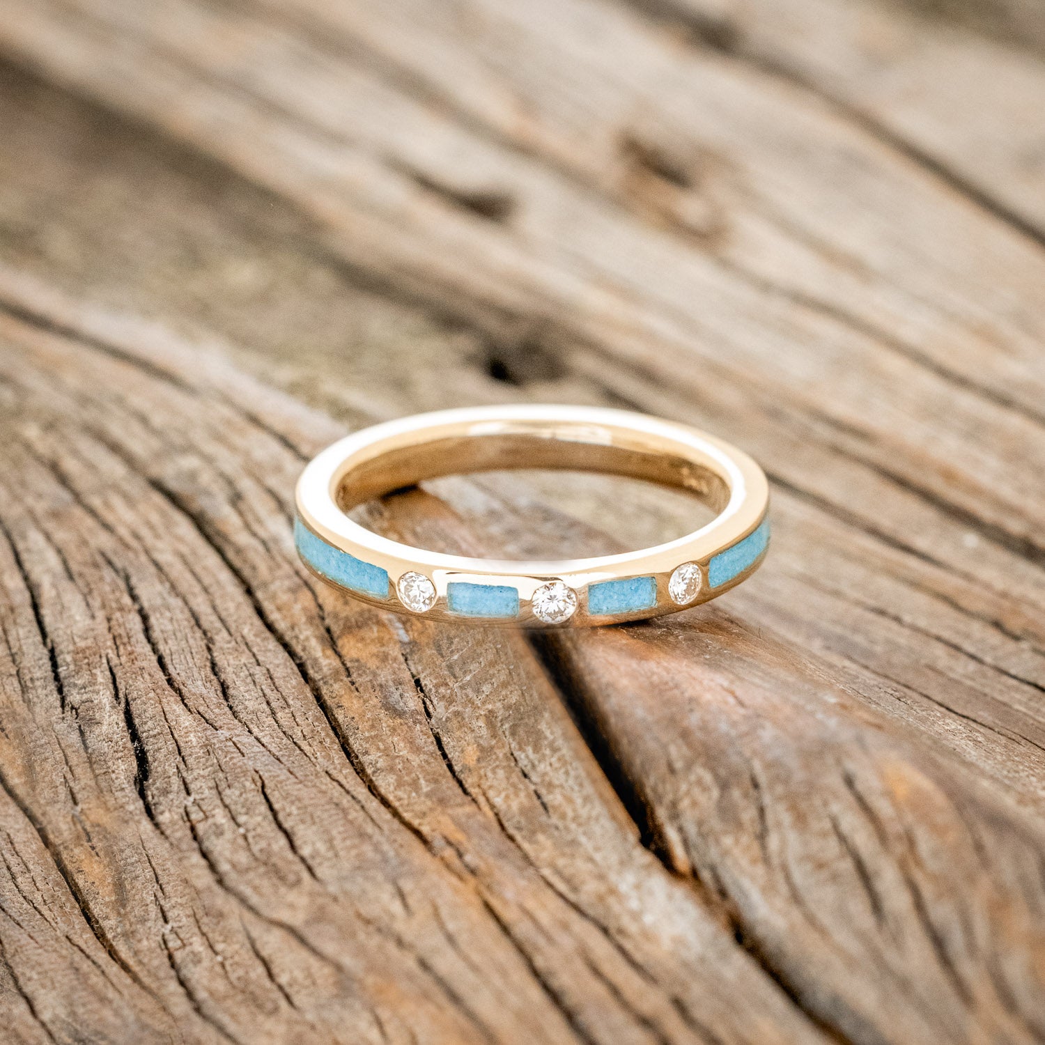 TURQUOISE & DIAMONDS STACKING BAND-9