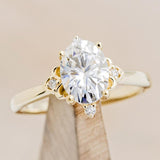 "ZELLA" - OVAL MOISSANITE ENGAGEMENT RING WITH DIAMOND ACCENTS-1