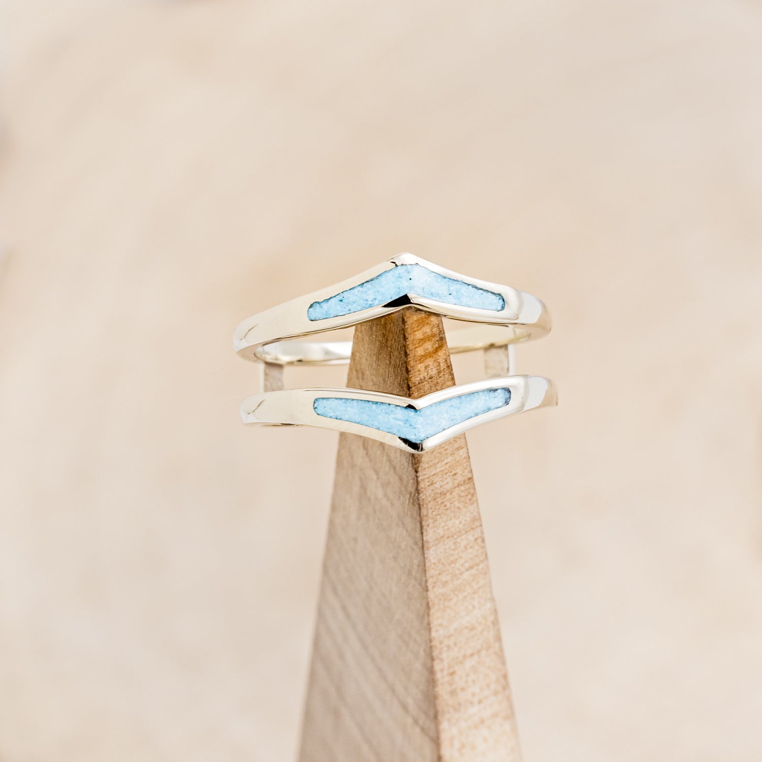"ZUNI" - TURQUOISE RING GUARD ON 14K GOLD-1