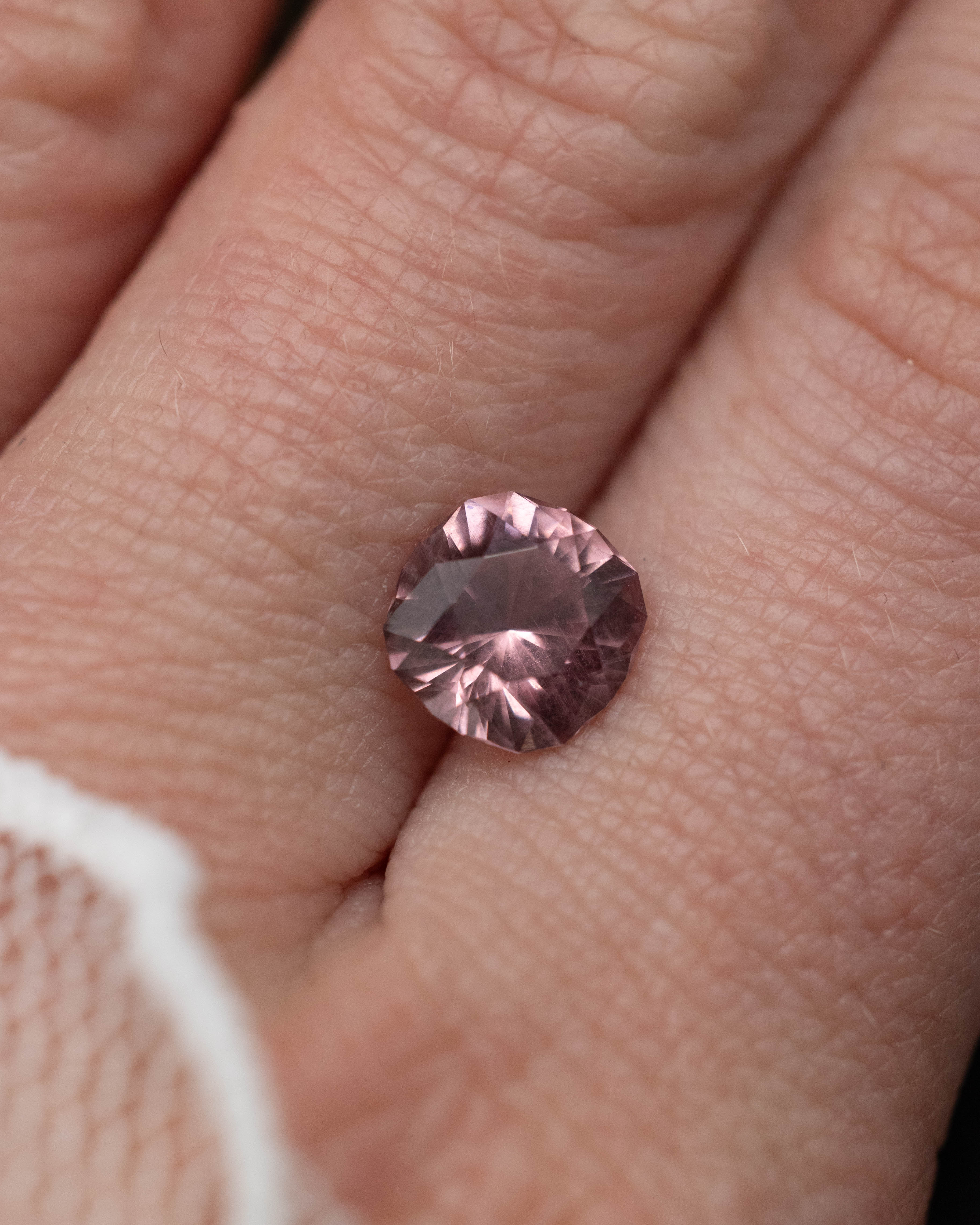 2.2ct 7.7x7.75x5mm CELESTIAL CUSHION CUT PINK DRAGON GARNET-Staghead Designs