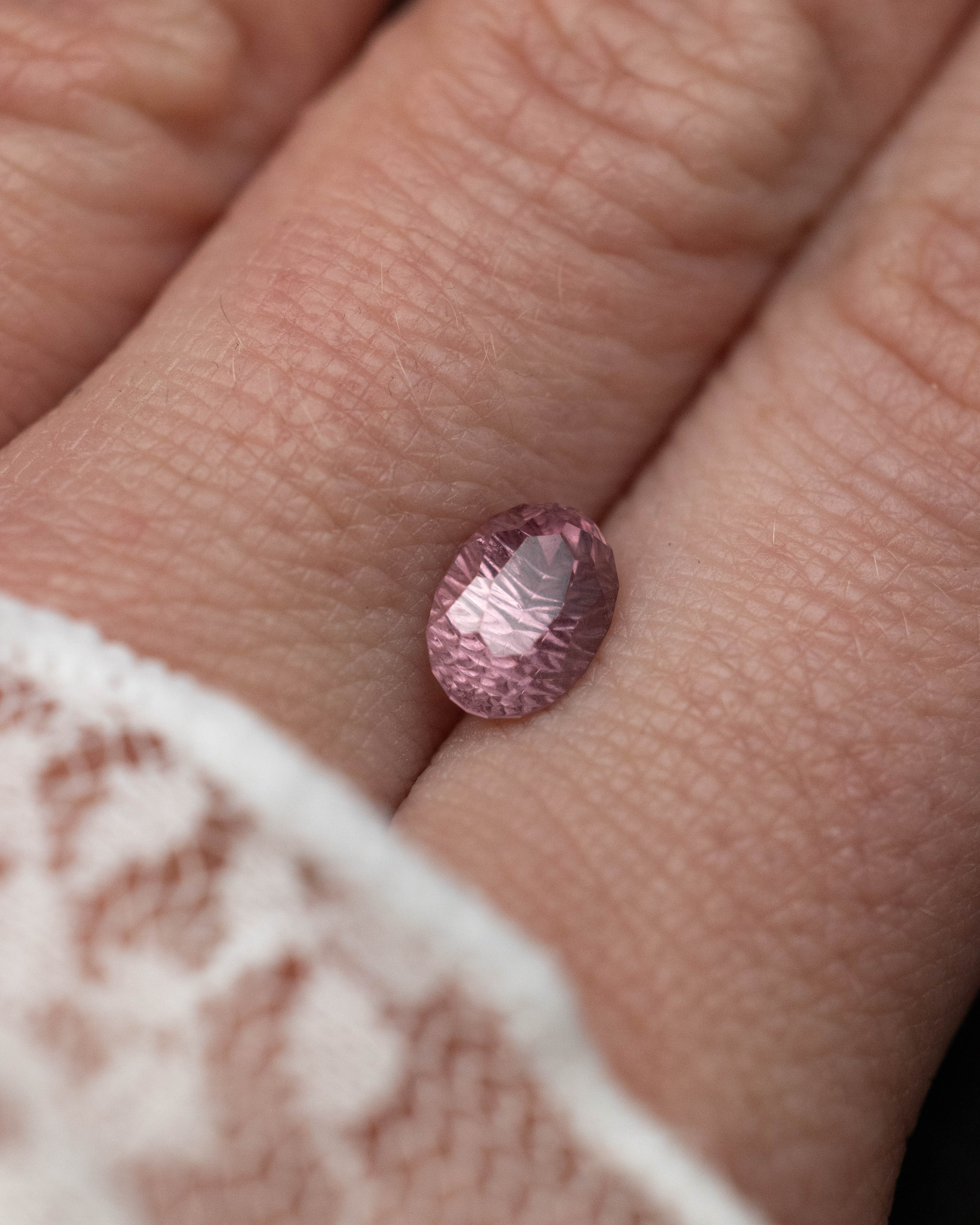 1.64ct 7.8x5.54x5.98mm DEEP CONCAVE OVAL CUT PURPLE DRAGON MALAYA GARNET-Staghead Designs