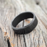 SOLID BLACK ZIRCONIUM BAND - SIZE 7 1/2-3