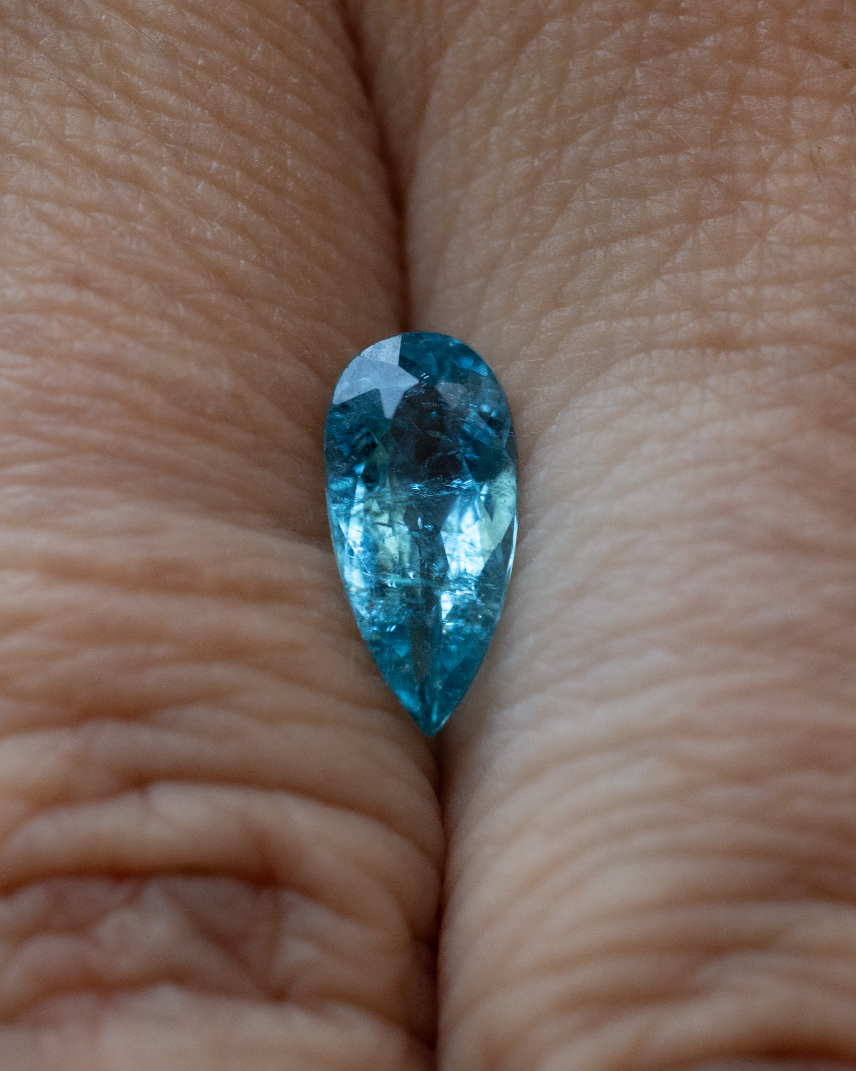 0.95ct 9.97x4.85x2.92mm Matching Set Of Pear Cut Blue Tourmaline