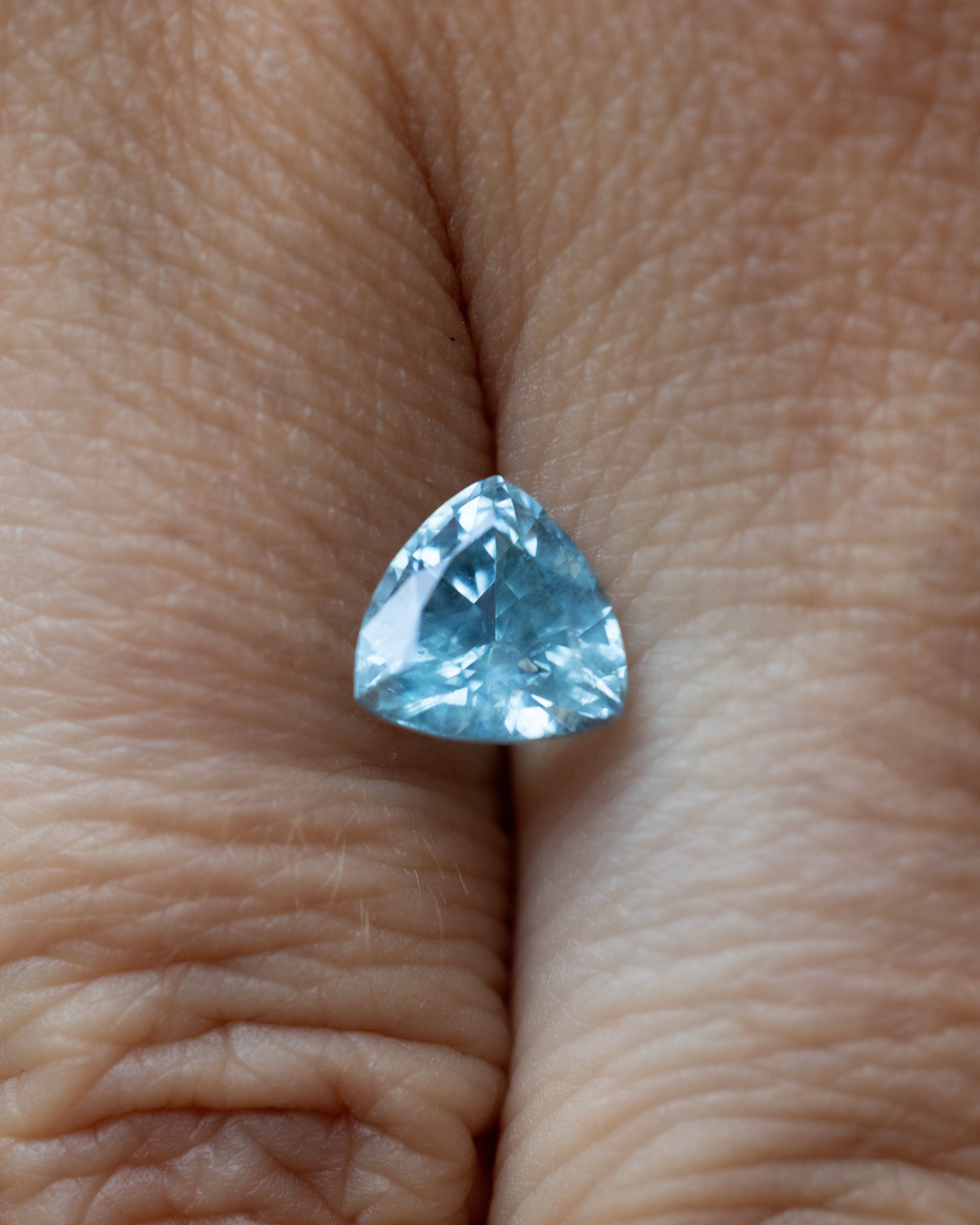 1.61ct 6.86x6.82x4.68mm TRILLION CUT NATURAL MONTANA SAPPHIRE-Staghead Designs